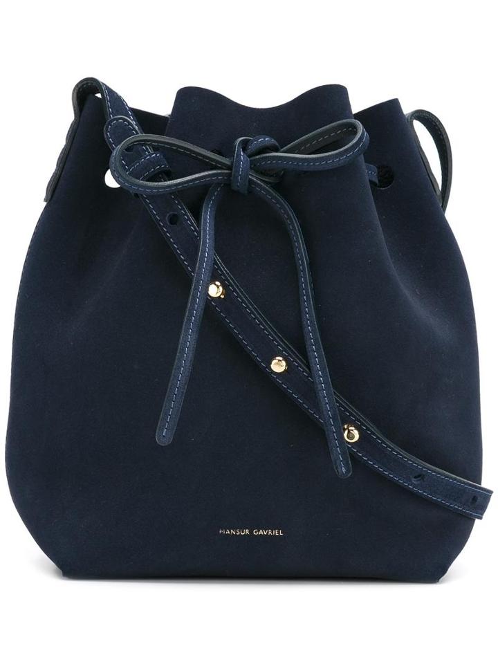 Mansur Gavriel Mini 'bucket' Cross Body Bag, Women's, Blue, Calf Suede