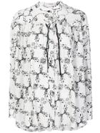 Dorothee Schumacher Printed Tie Neck Blouse - White