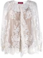 Guardaroba Sheer Lace Blouse - Neutrals