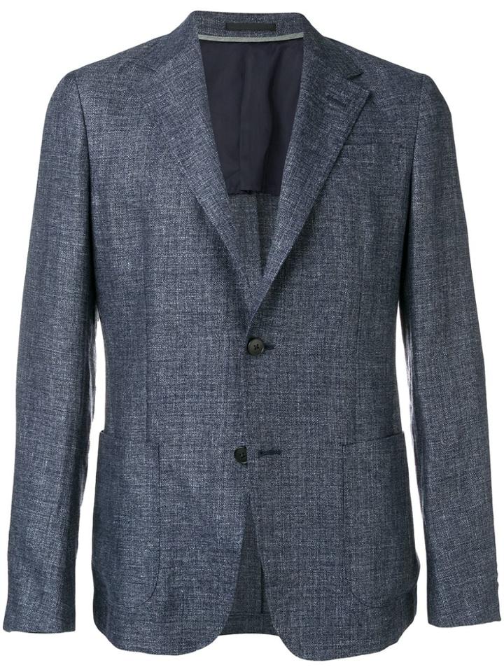 Z Zegna Button Up Blazer - Blue