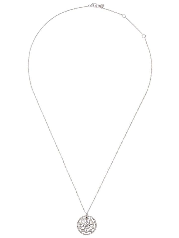 Astley Clarke 14kt White Gold Diamond Medium Icon Nova Pendant