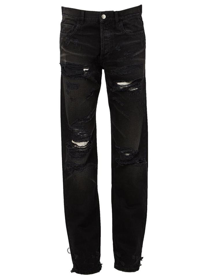 Faith Connexion Distressed Jeans, Men's, Size: 34, Black, Cotton