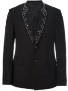 Givenchy Studded Lapel Jacket, Men's, Size: 52, Black, Cotton/cupro/wool