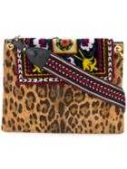 Etro Leopard And Aztec Print Shoulder Bag - Black