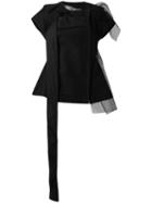 Rick Owens - Net Flared Top - Women - Cotton - 44, Black, Cotton