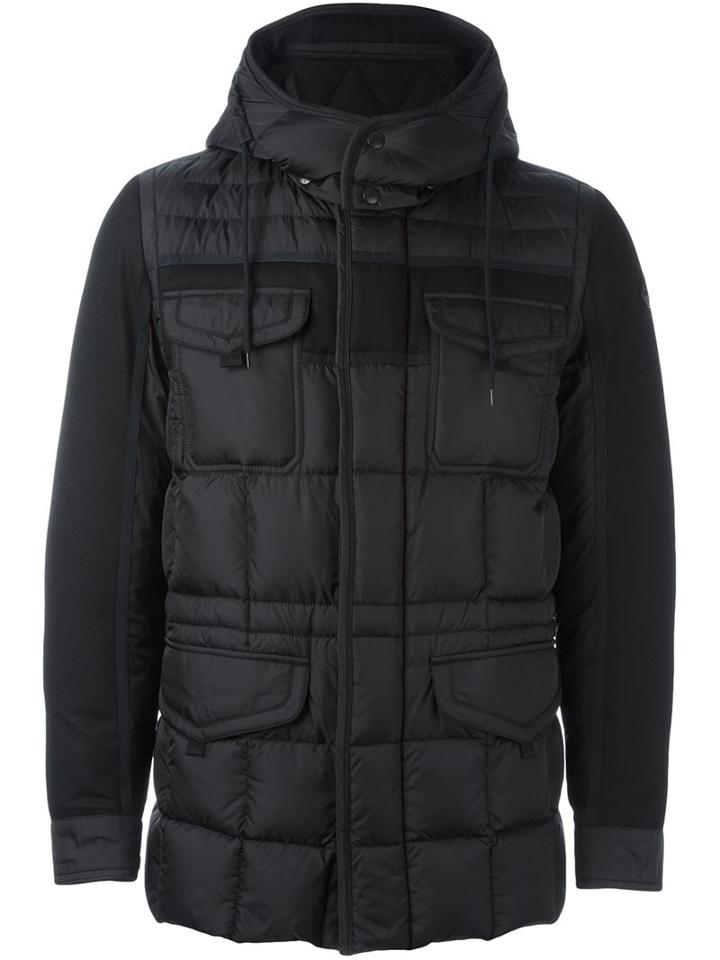 Moncler 'jacob' Padded Jacket, Men's, Size: 1, Black, Polyamide/wool/goose Down