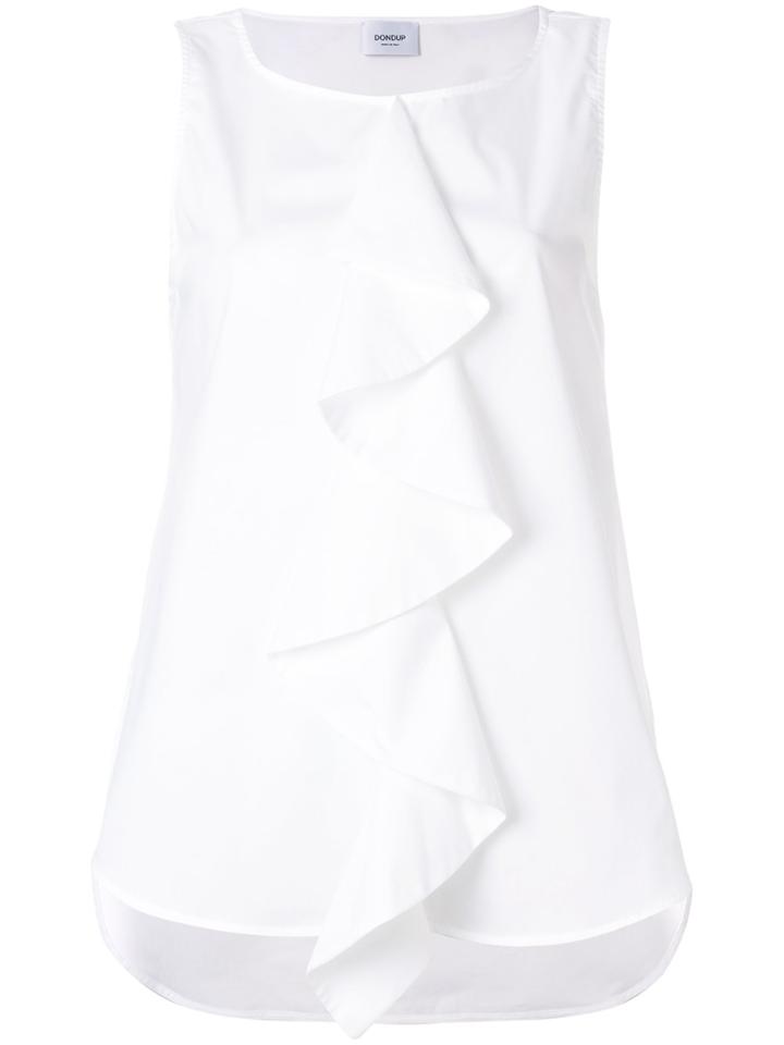 Dondup Ruffled Front Top - White