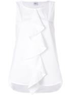 Dondup Ruffled Front Top - White