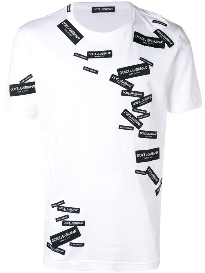 Dolce & Gabbana Logo Label Print T-shirt - White