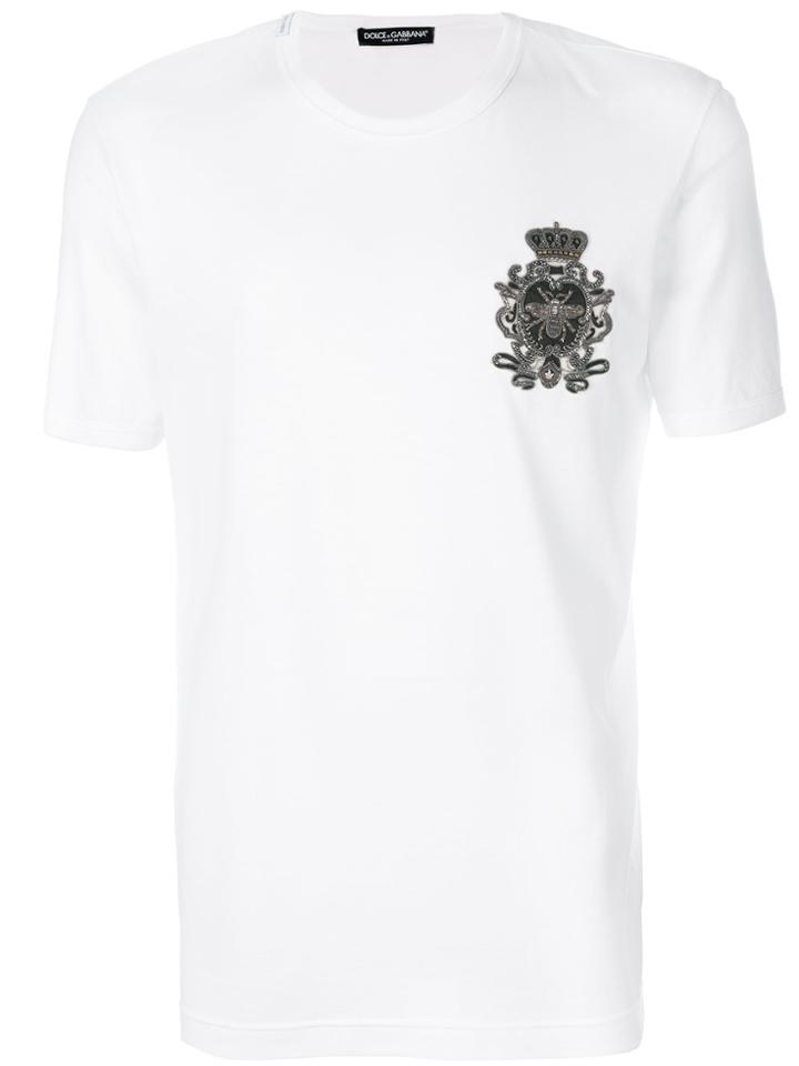 Dolce & Gabbana Bee And Crown Patch T-shirt - White