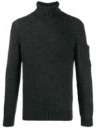 Cp Company Roll-neck Side Pocket Jumper - Green