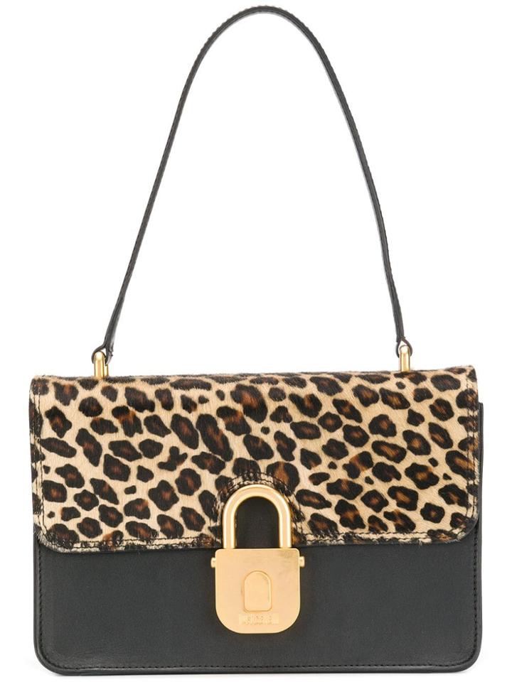 Just Cavalli Padlock Buckle Shoulder Bag - Black