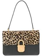 Just Cavalli Padlock Buckle Shoulder Bag - Black