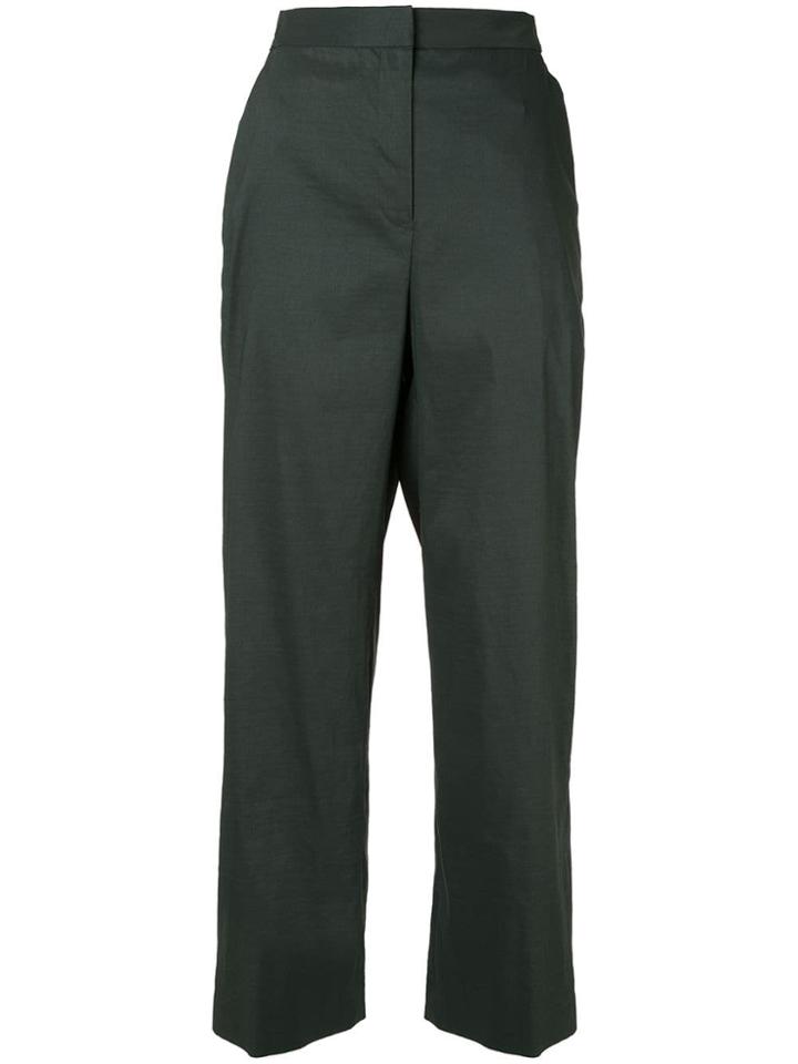 Des Prés Loose Fit Straight Trousers - Green