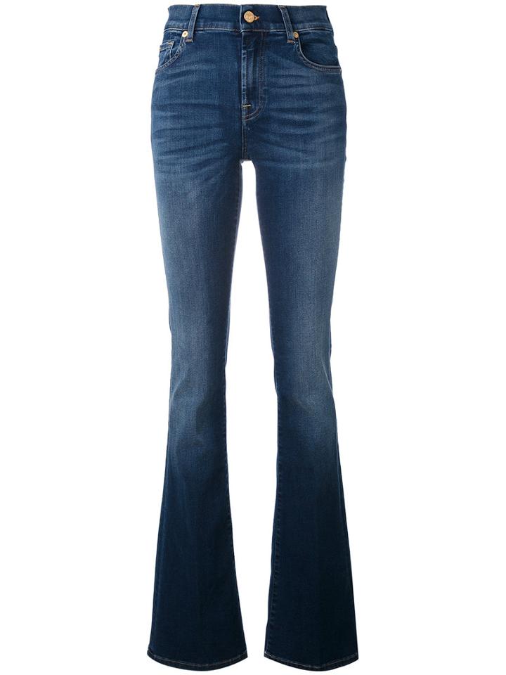 Bootcut Jeans - Women - Cotton/polyester/lyocell/spandex/elastane - 28, Blue, Cotton/polyester/lyocell/spandex/elastane, 7 For All Mankind