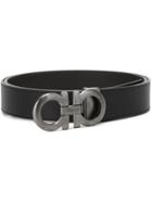 Gancini Buckle Belt - Men - Calf Leather - 110, Black, Calf Leather, Salvatore Ferragamo