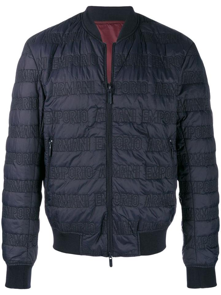 Emporio Armani Reversible Bomber Jacket - Blue