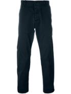 Ymc Chino Trousers, Men's, Size: 34, Blue, Cotton/spandex/elastane