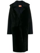 Yves Salomon Layered Midi Coat - Blue