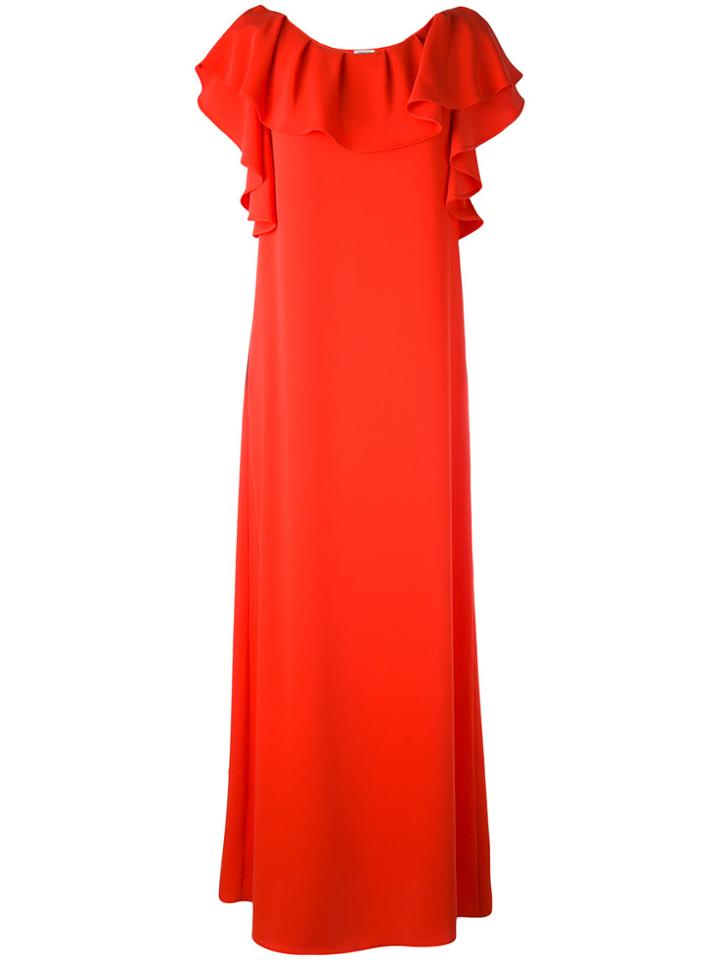 P.a.r.o.s.h. Ruffle Sleeve Gown - Yellow & Orange