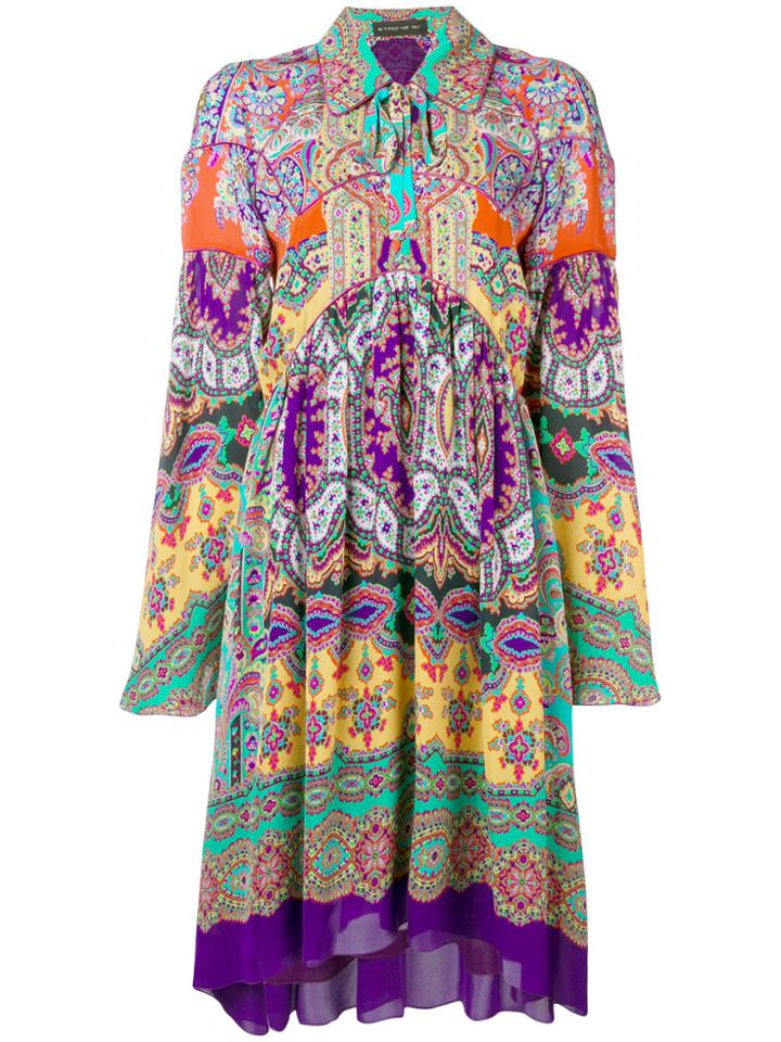 Etro Paisley Loose-fit Dress - Pink & Purple