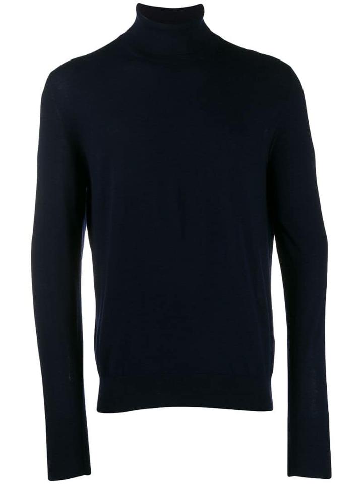 Eleventy Roll-neck Jumper - Blue