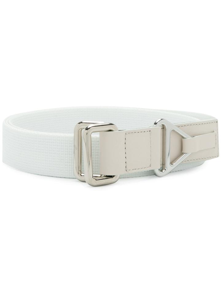 Cédric Charlier Pull Buckle Belt - White