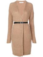 Golden Goose Deluxe Brand - Belted Cardigan - Women - Mohair/virgin Wool/polyamide - S, Nude/neutrals, Mohair/virgin Wool/polyamide