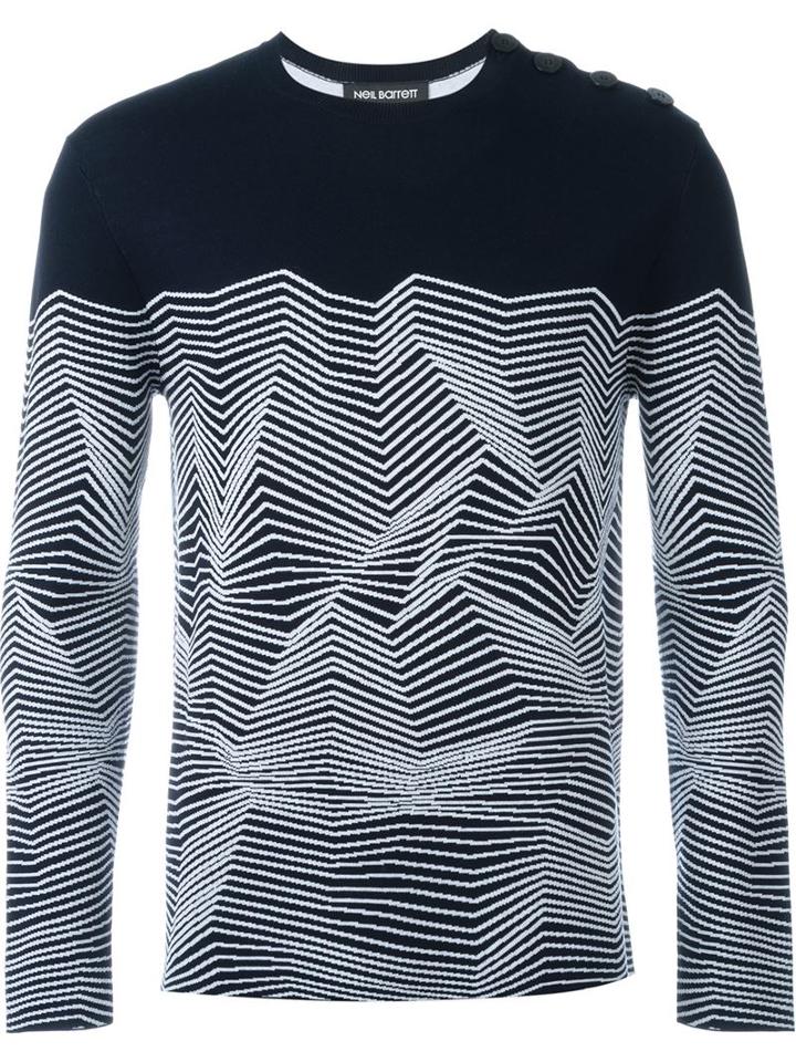 Neil Barrett Zig-zag Intarsia Jumper