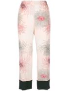 No21 Printed Cropped Trousers - Pink & Purple