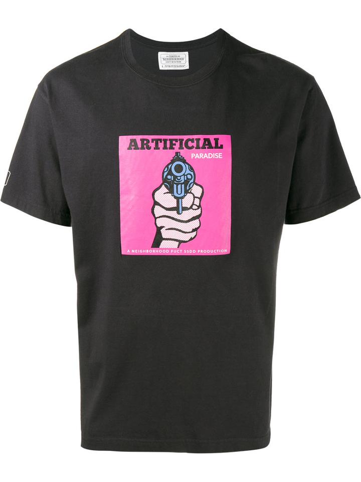 Neighborhood X Fuct Ssdd Artifical Paradise Cotton T-shirt, Men's, Size: Small, Black, Cotton