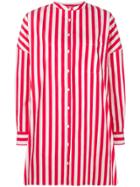 Aspesi Striped Shirt Dress - Red