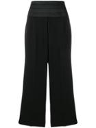 Neil Barrett Cropped Flared Trousers - Black