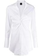 Pinko Elongated Long-sleeved Shirt - White
