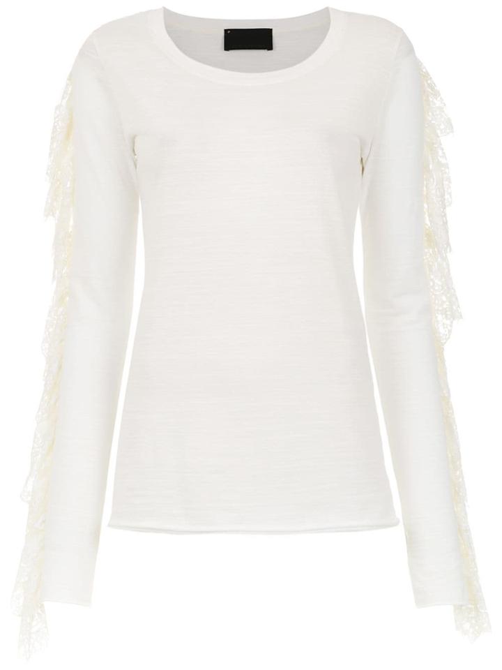 Andrea Bogosian Lace Detail Blouse - White