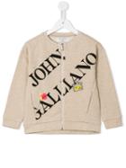 John Galliano Kids - Zip Front Sweatshirt - Kids - Cotton/polyester - 10 Yrs, Nude/neutrals