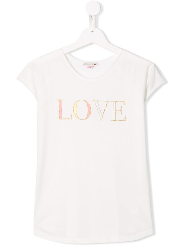Bonpoint Teen Love Print T-shirt - White