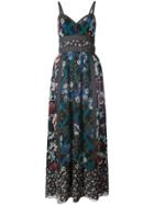 Anna Sui Floral Print Dress - Blue