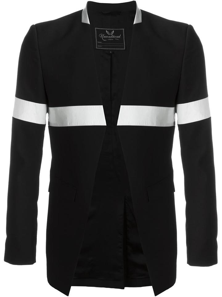 Unconditional Contrast Stripe Open Blazer