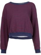 Nsf Striped Loose Sweatshirt, Women's, Size: S, Blue, Cotton
