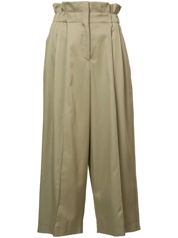 Sonia Rykiel High-rise Cropped Trousers, Women's, Size: 42, Nude/neutrals, Rayon/cotton