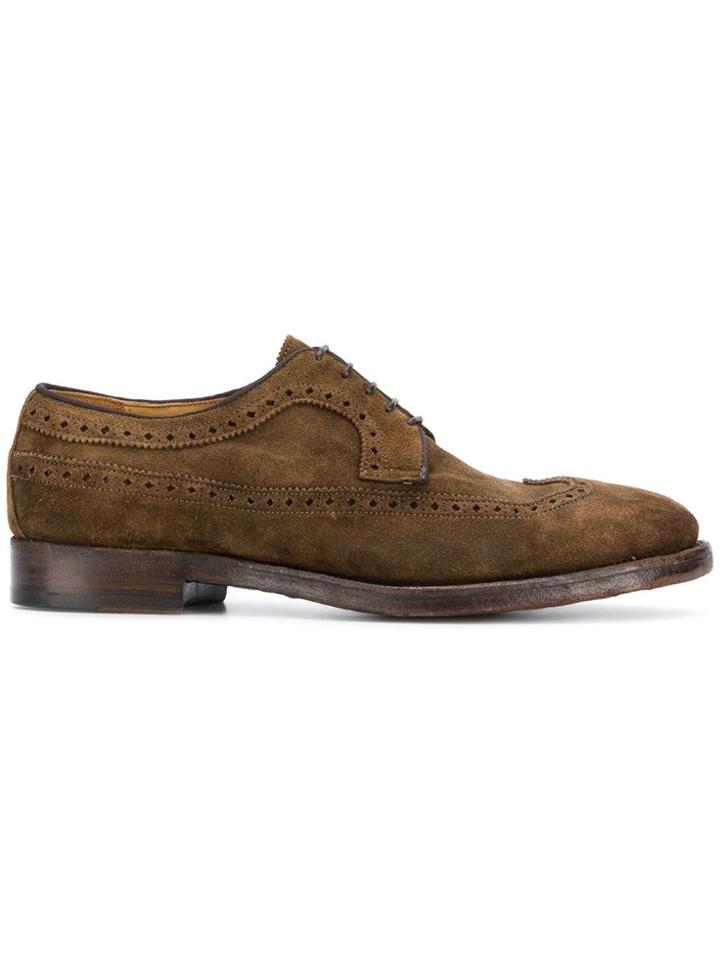 Alberto Fasciani Classic Suede Brogues - Nude & Neutrals