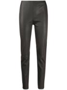 Lorena Antoniazzi High Waisted Leather Leggings - Grey