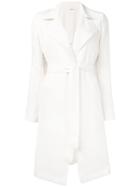 P.a.r.o.s.h. Single-breasted Belted Coat - White