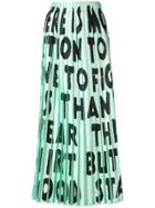 Mm6 Maison Margiela Slogan Detail Pleated Skirt - Green