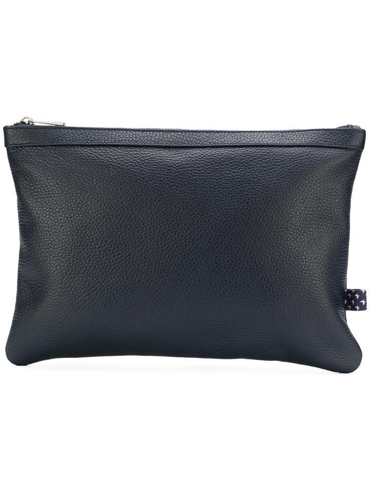 Fefè Classic Zipped Clutch - Blue