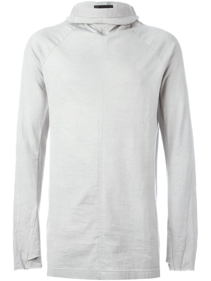 The Viridi-anne Turtle Collar Long Sleeves Sweatshirt - Grey