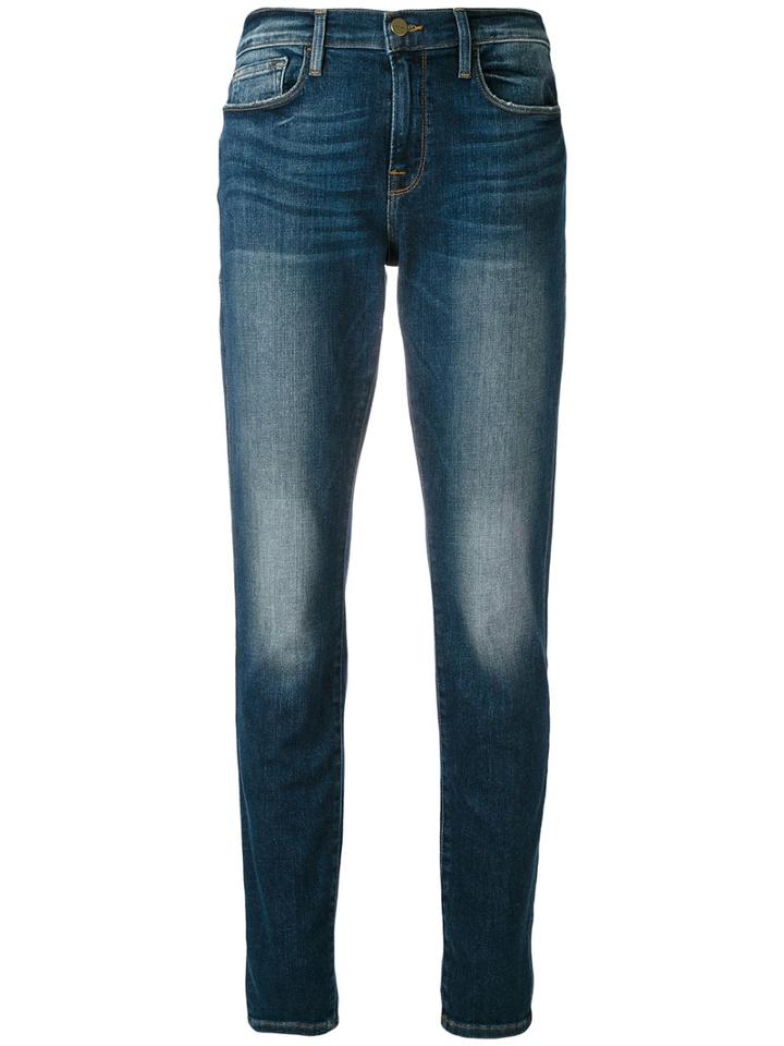 Frame Denim - Cropped Jeans - Women - Cotton/polyester/spandex/elastane - 28, Blue, Cotton/polyester/spandex/elastane