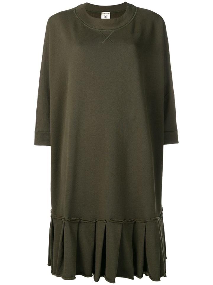 Semicouture Frill Hem Dress - Green