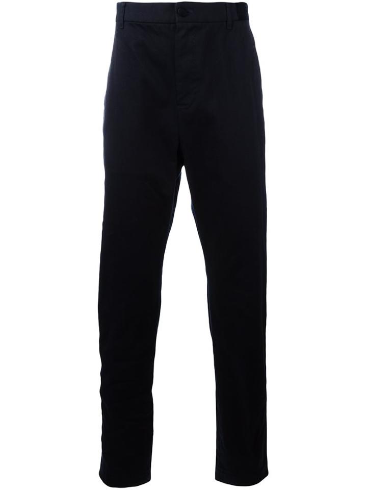 Sacai - Straight Leg Trousers - Men - Cotton/cupro - 2, Blue, Cotton/cupro